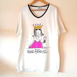 Emerson Street Vintage 90s Pajama Shirt OS Wine Princess